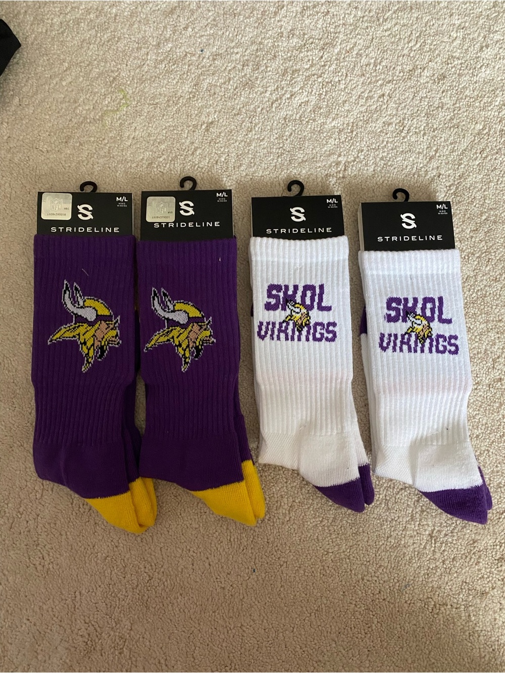 Minnesota Vikings Socks - Purple & White